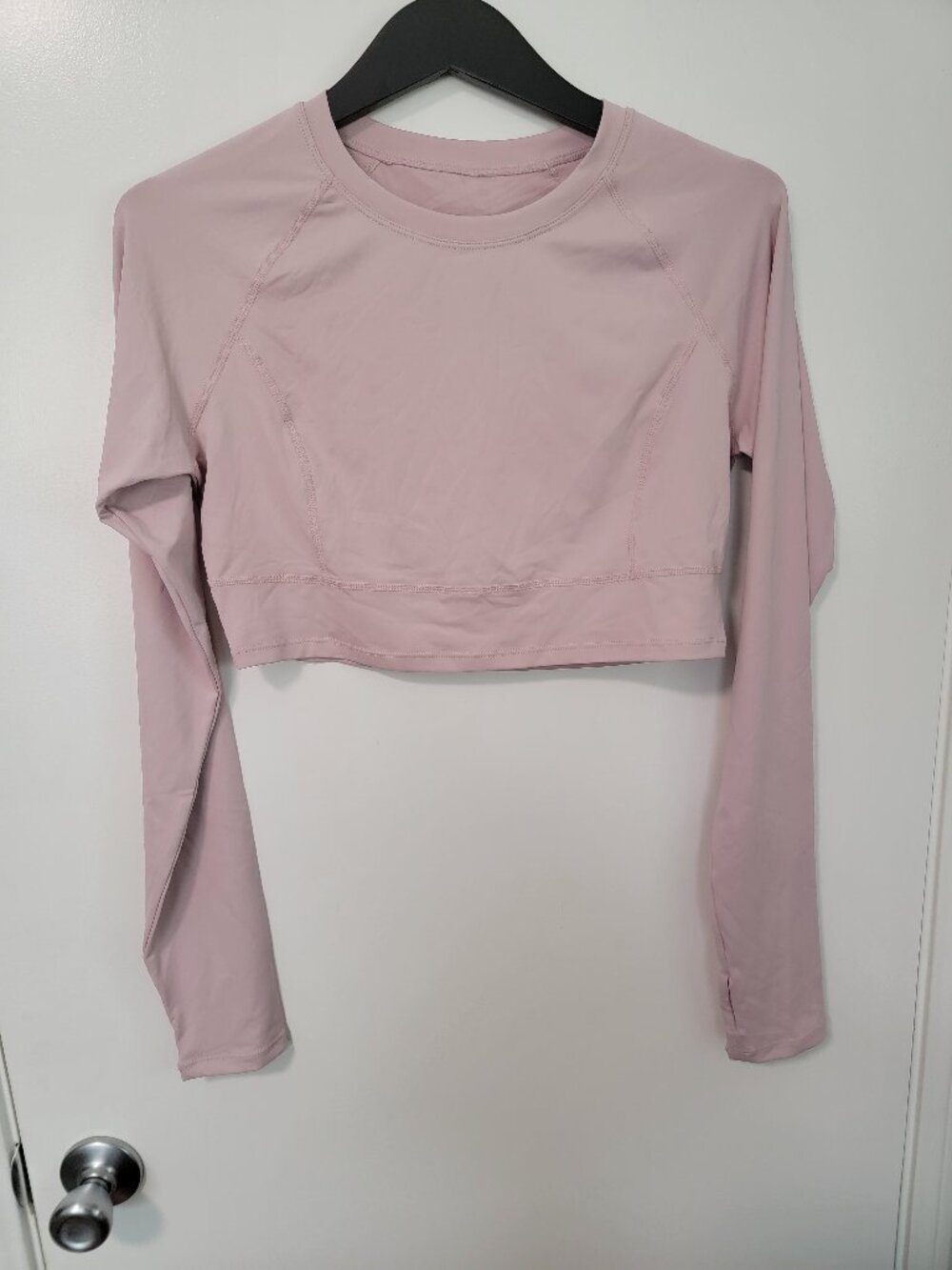 Halara Solid Thumb Hole Cropped Yoga Sports Top